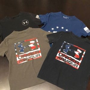 Boys Under Armour Shirts- Lot of 4 XS